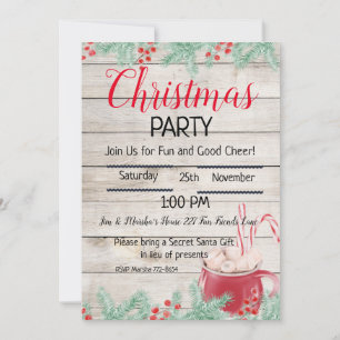 Editable Hot Cocaca, kerstfeest Kaart