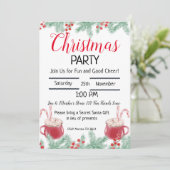 Editable Hot Cocaca, kerstfeestelijke uitnodiging (Staand voorkant)