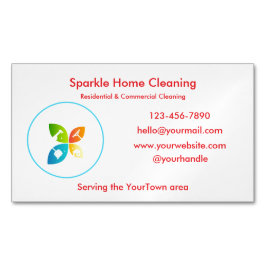 Editable House Cleaning Business Card  Magnetisch Visitekaartje
