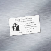 Editable House Cleaning Business Card  Magnetisch Visitekaartje (Voorbeeld)