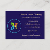 Editable House Cleaning Business Card  Visitekaartje (Voorkant)