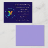 Editable House Cleaning Business Card  Visitekaartje (Voorkant / Achterkant)