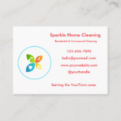 Editable House Cleaning Business Card Visitekaartje (Voorkant)