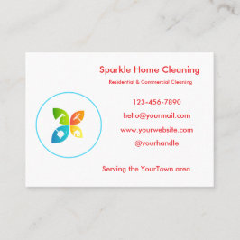 Editable House Cleaning Business Card  Visitekaartje
