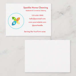 Editable House Cleaning Business Card Visitekaartje