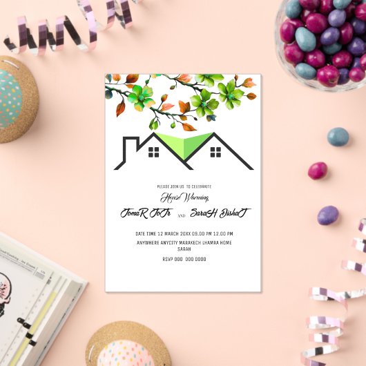 Editable House Warming Invitation, House Warming P Acryl Uitnodigingen (Insitu (Viering))