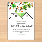 Editable House Warming Invitation, House Warming P Acryl Uitnodigingen (Voorkant)