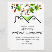 Editable House Warming Invitation, House Warming P Kaart (Voorkant / Achterkant)