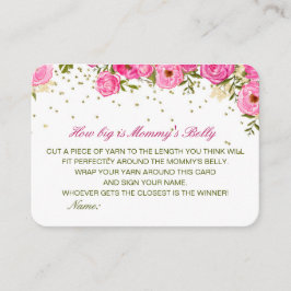 Editable How Big is Mams Belly Card Informatiekaartje