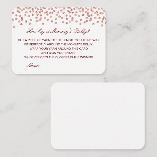 Editable How Big is Mams Belly Card Informatiekaartje (Voorkant / Achterkant)