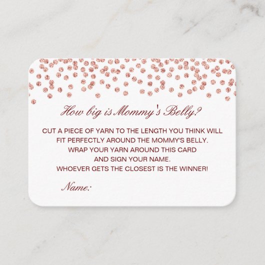 Editable How Big is Mams Belly Card Informatiekaartje (Voorkant)