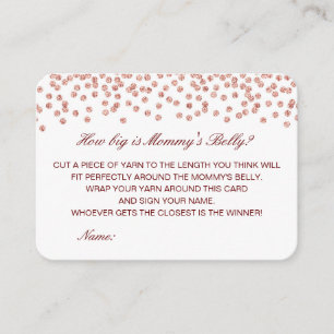Editable How Big is Mams Belly Card Informatiekaartje
