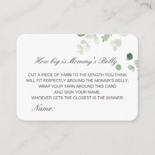 Editable How Big is Mams Belly Card Informatiekaartje