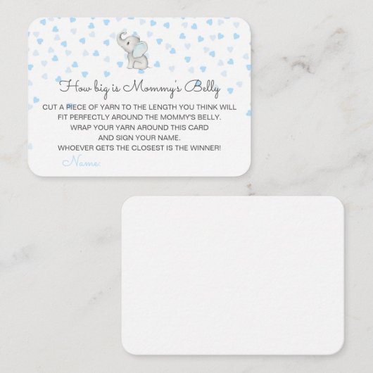 Editable How Big is Mams Belly Card Informatiekaartje (Voorkant / Achterkant)