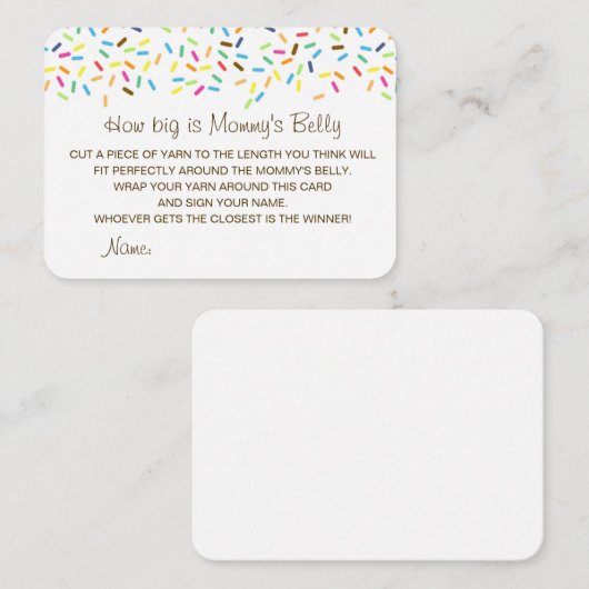 Editable How Big is Mams Belly Card Informatiekaartje (Voorkant / Achterkant)