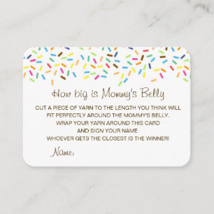 Editable How Big is Mams Belly Card Informatiekaartje