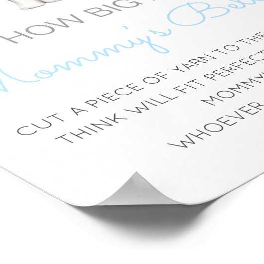 Editable How Big is Mams Belly Game Poster (Hoek)