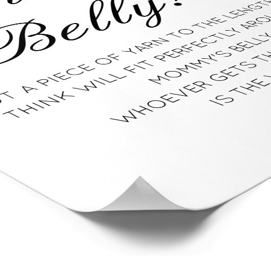 Editable How Big is Mams Belly Game Poster (Hoek)