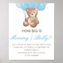 Editable How Big is Mams Belly Game Poster