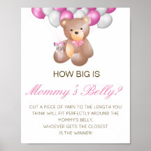 Editable How Big is Mams Belly Game Poster