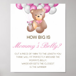 Editable How Big is Mams Belly Game Poster