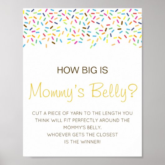 Editable How Big is Mams Belly Game Poster (Voorkant)