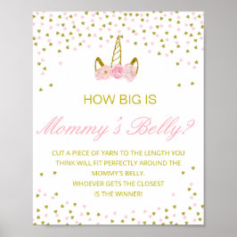 Editable How Big is Mams Belly Game Poster