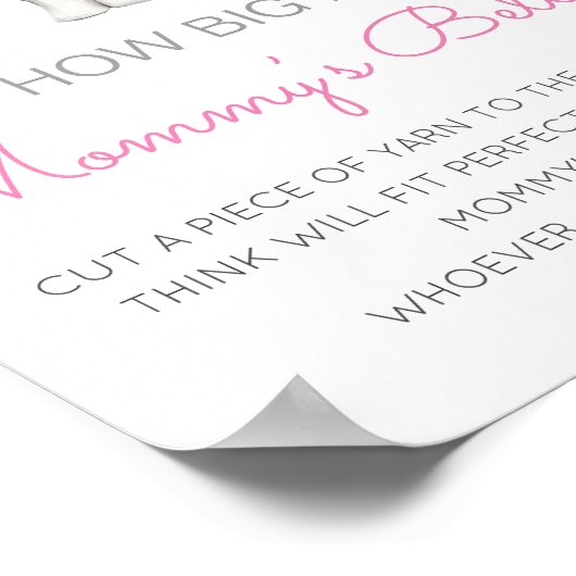 Editable How Big is Mams Belly Game Poster (Hoek)