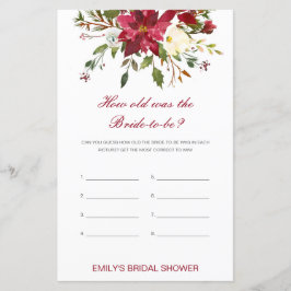 Editable How old was Bride Vrijgezellenfeest Game