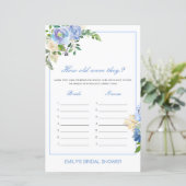 Editable How old were they Bridal Shower Game (Staand voorkant)