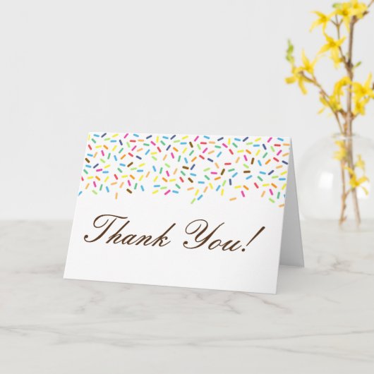 Editable Ice Cream Sprinted - Hartelijk dank! Kaart (Gele Bloem)