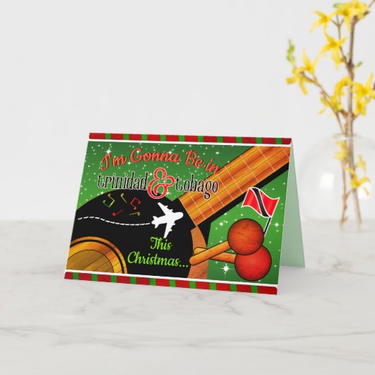 Editable - Ik ben in Trinidad en Tobago Kaart (Gele Bloem)