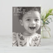 Editable Ik heb mijn eerste tandenkaart Feestdagenkaart (Staand voorkant)