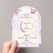 Editable Intimate Garden Wedding Invitation Acryl Uitnodigingen (Insitu (Draagbaar))