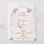 Editable Intimate Garden Wedding Invitation Kaart (Voorkant)