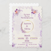 Editable Intimate Garden Wedding Invitation Kaart (Voorkant / Achterkant)
