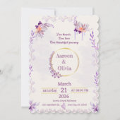 Editable Intimate Garden Wedding Invitation Kaart (Voorkant)