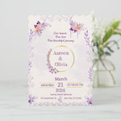 Editable Intimate Garden Wedding Invitation Kaart (Staand voorkant)