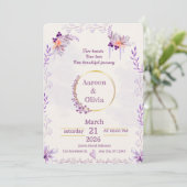 Editable Intimate Garden Wedding Invitation Kaart (Staand voorkant)