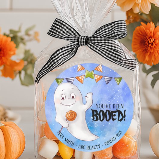 Editable Je bent opgeBooed Halloween Ronde Sticker