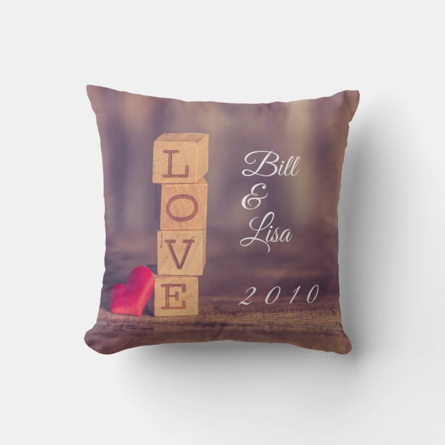 Editable Jubileum Keepomwille of Valentijn Pillow Kussen (Voorkant)