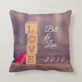 Editable Jubileum Keepomwille of Valentijn Pillow Kussen