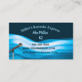 Editable Karaoke Jockey Microphone Visitekaartje (Voorkant)