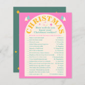 Editable, kerstkoekje, Vakantiekaart (Voorkant / Achterkant)