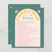 Editable, kersttrivia, Vakantiekaart (Voorkant / Achterkant)