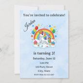 Editable Kids Birthday Invitation Kaart (Voorkant)