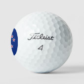 Editable Kiwi New Zealander Golfing Golfballen (Logo)