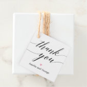 EDITABLE KLEUR Dank u Label Moderne Manuscript (In situ)