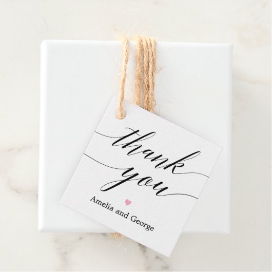 EDITABLE KLEUR Dank u Label Moderne Manuscript (In situ)