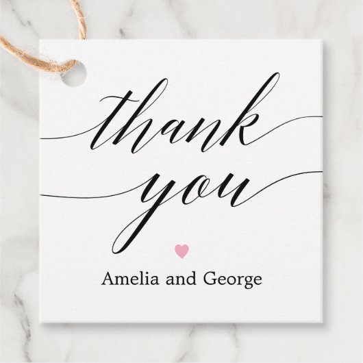 EDITABLE KLEUR Dank u Label Moderne Manuscript (Voorkant)